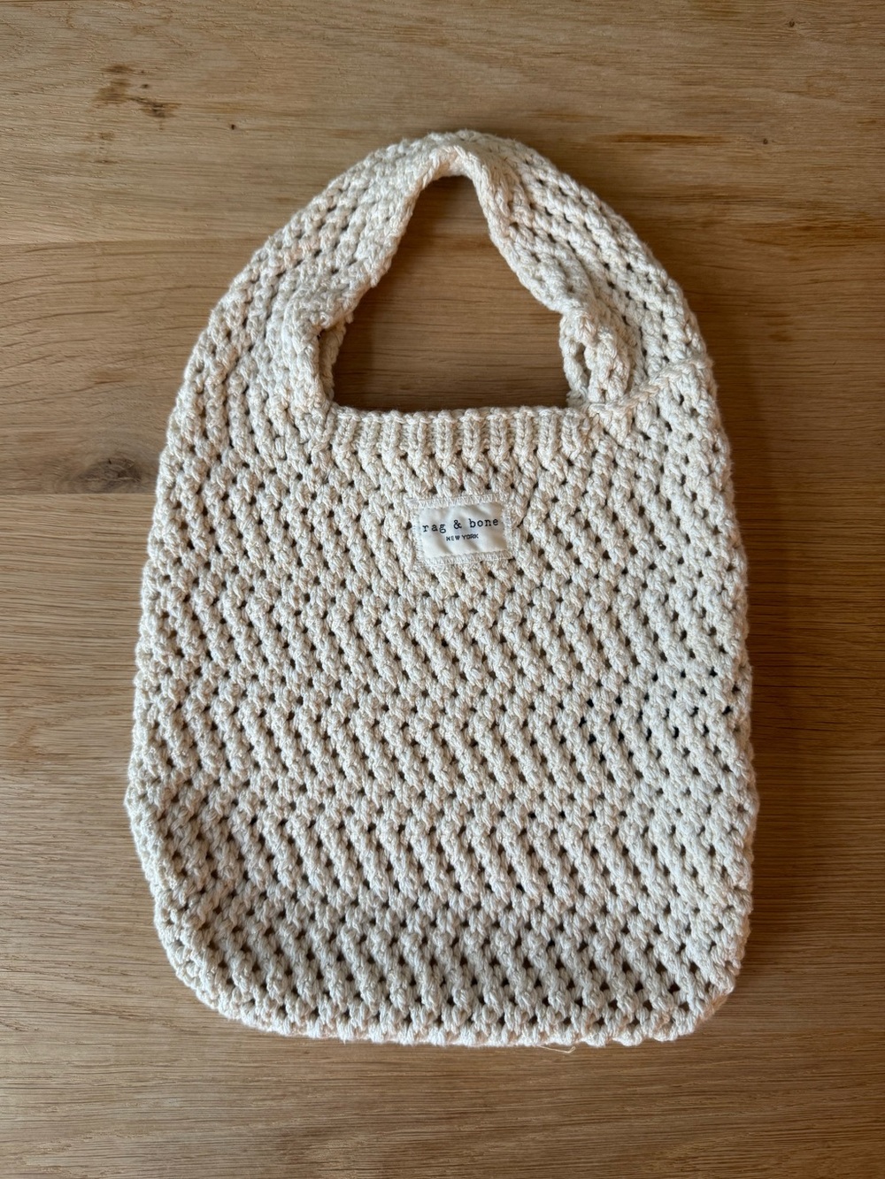 rag & bone Mini Cream Crochet Bag